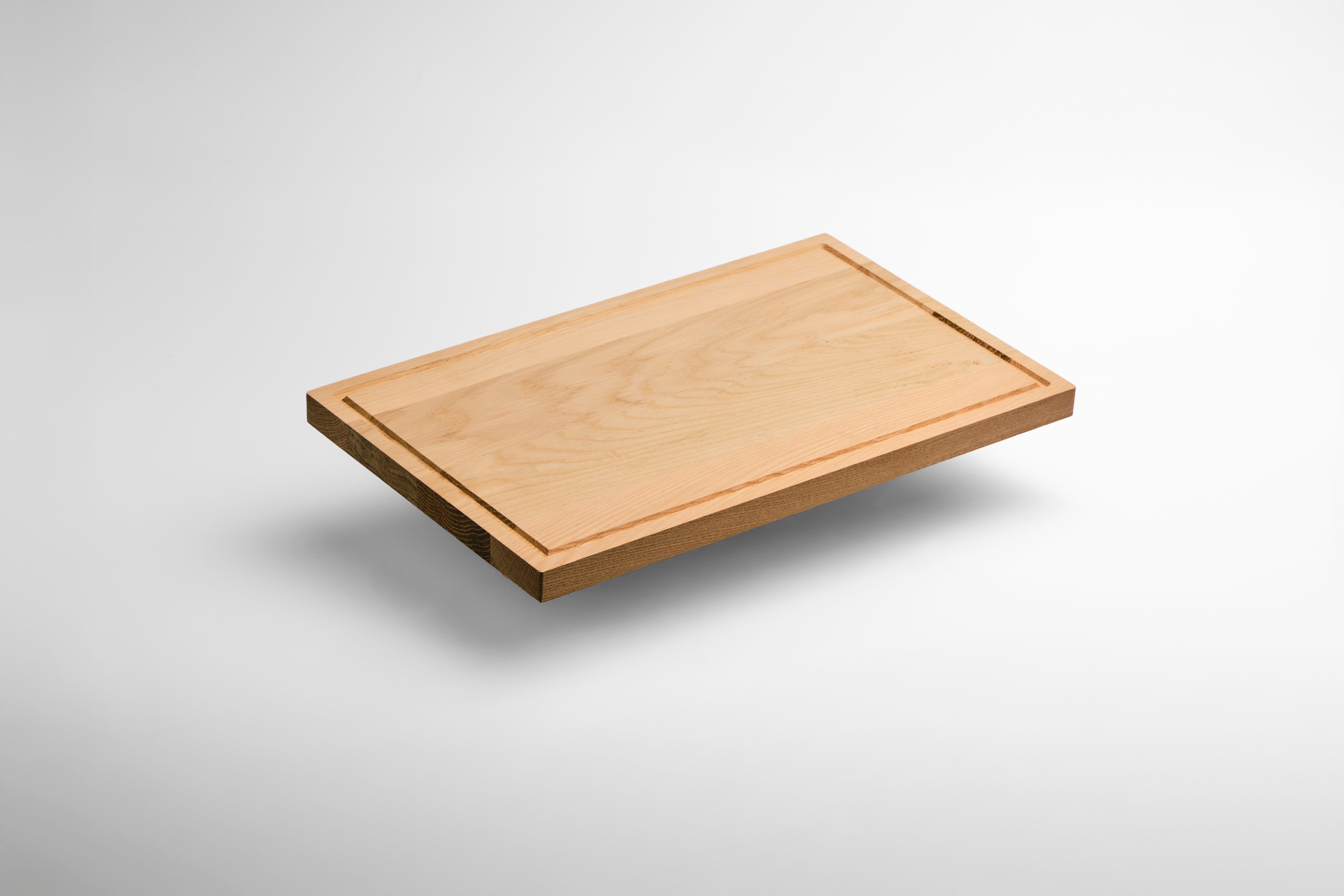 Large (40x25x2) Rectangular Natur Oak Cutting Board with Groove