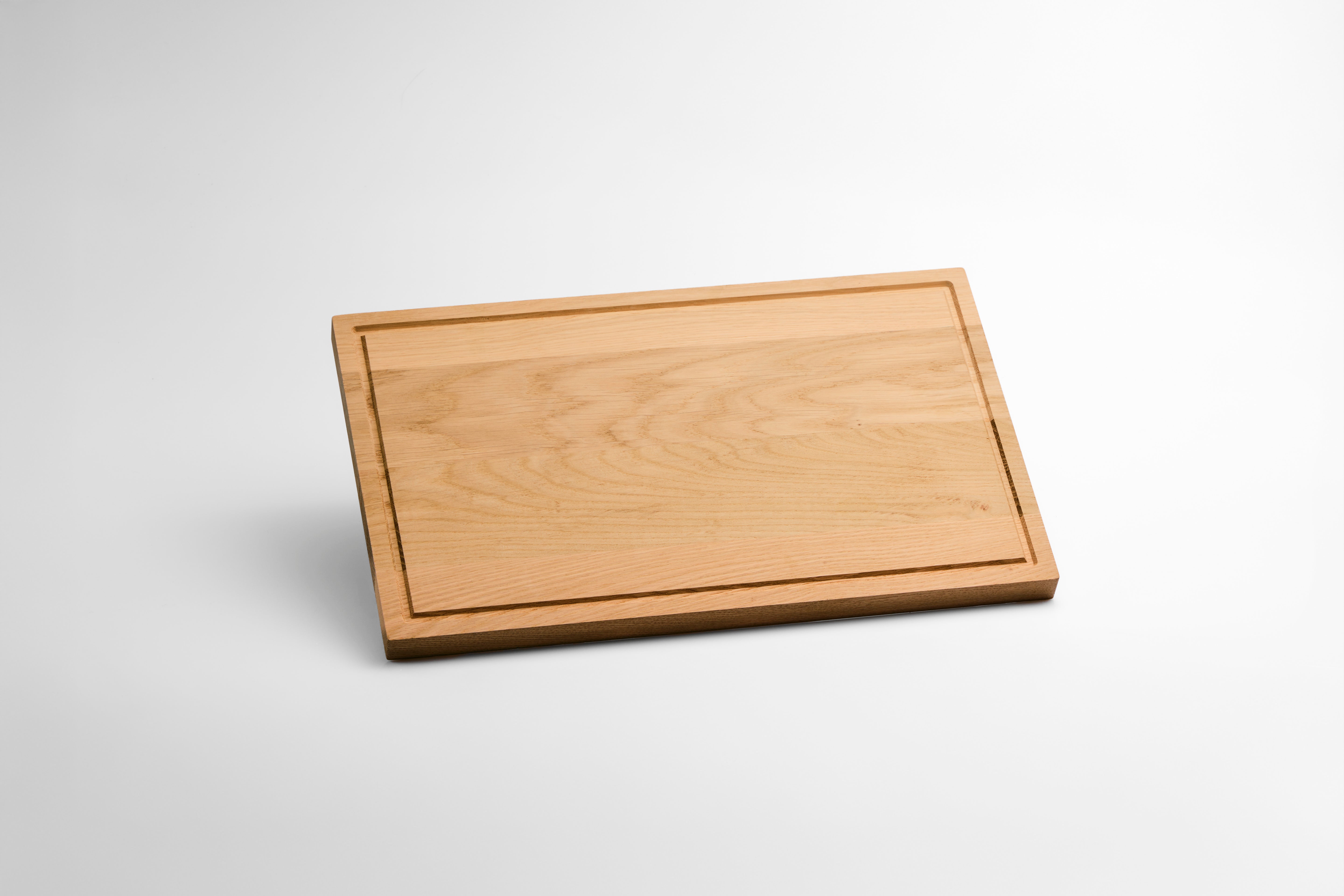 Large (40x25x2) Rectangular Natur Oak Cutting Board with Groove