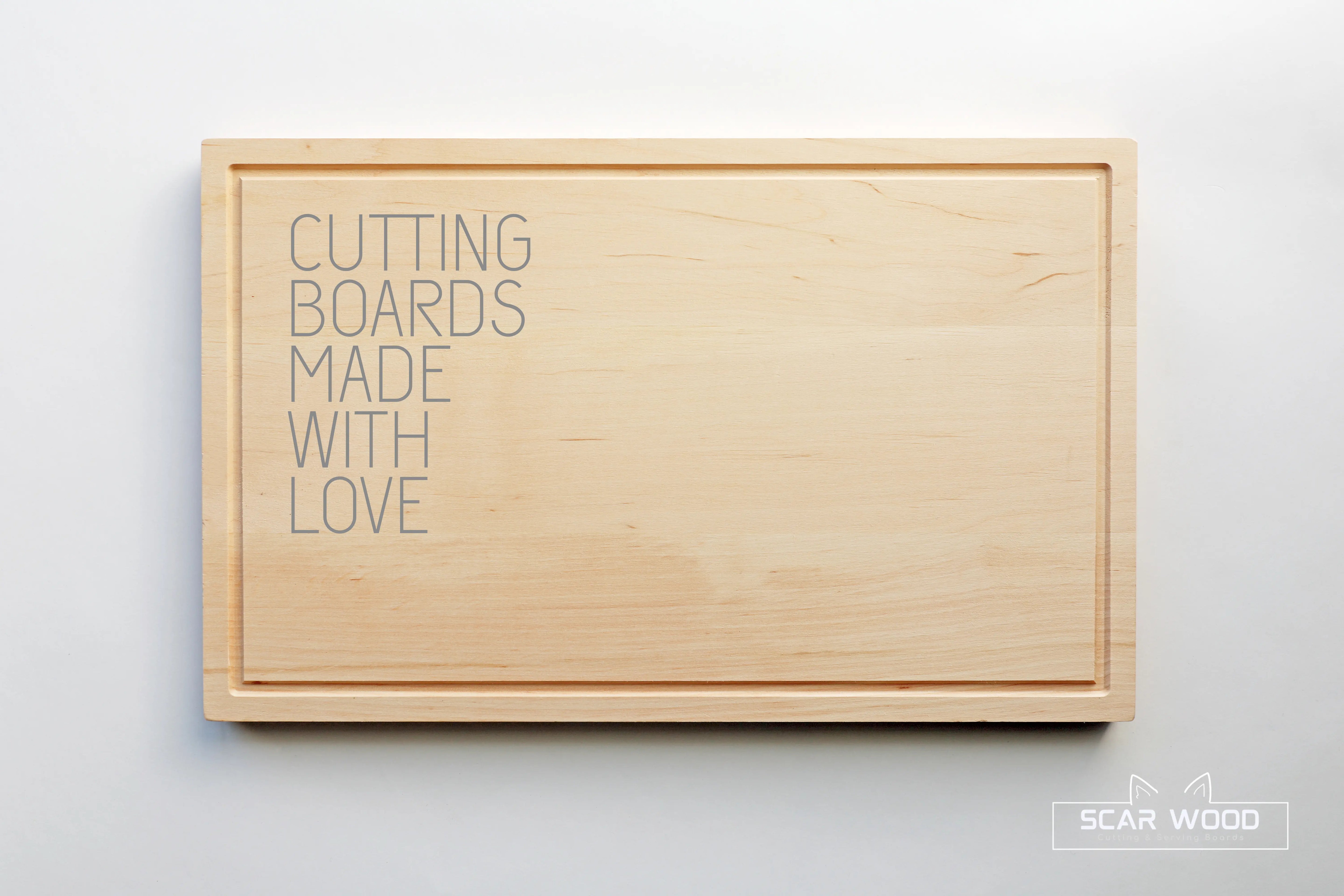 Large (40x25x2) Rectangular Alder Cutting Board with Groove