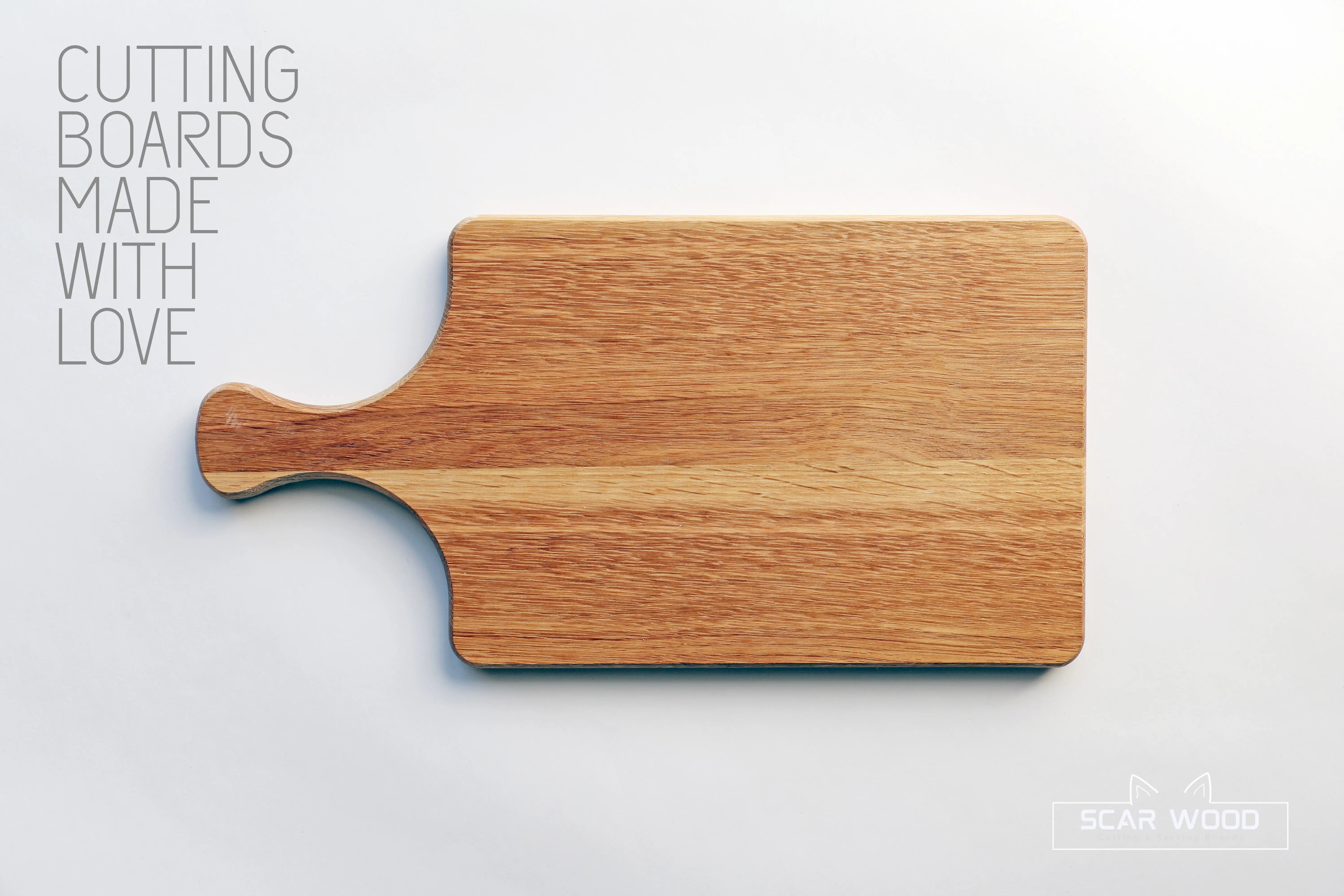 Medium (39x20x1.5) Rectangular Oak Cutting Board with Handle
