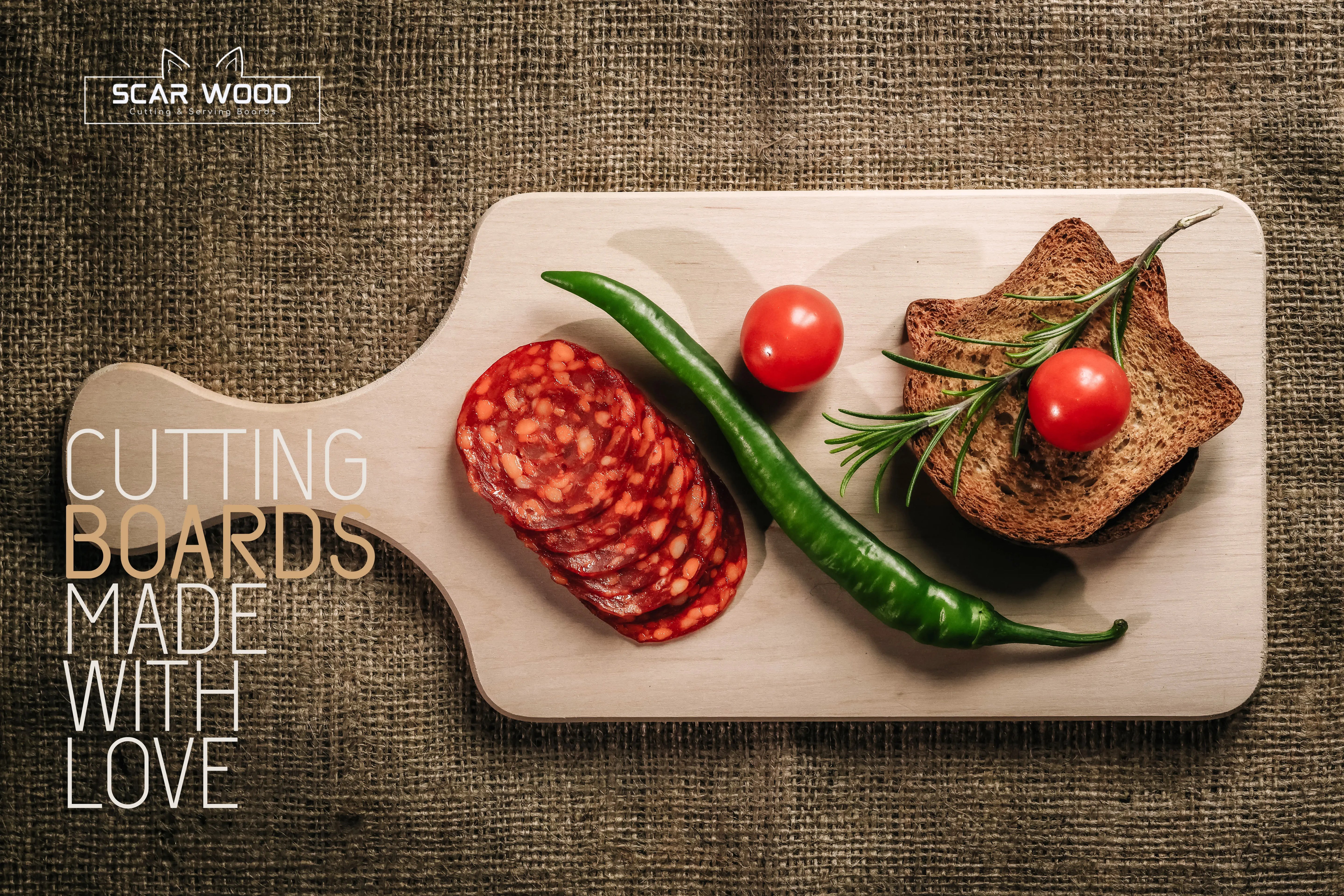 Medium (32x14x1.5) Rectangular Alder Cutting Board with Handle