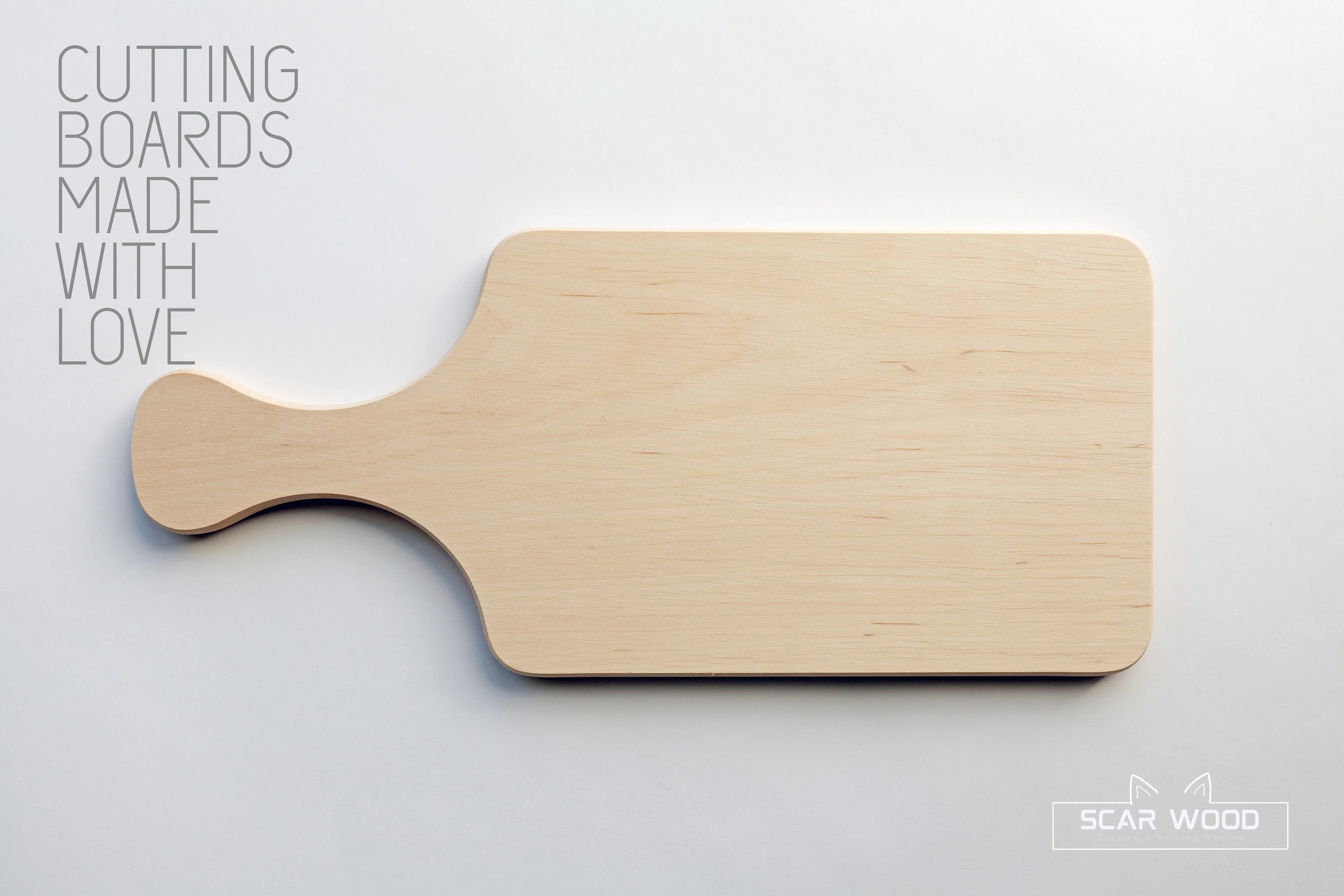 Medium (32x14x1.5) Rectangular Alder Cutting Board with Handle