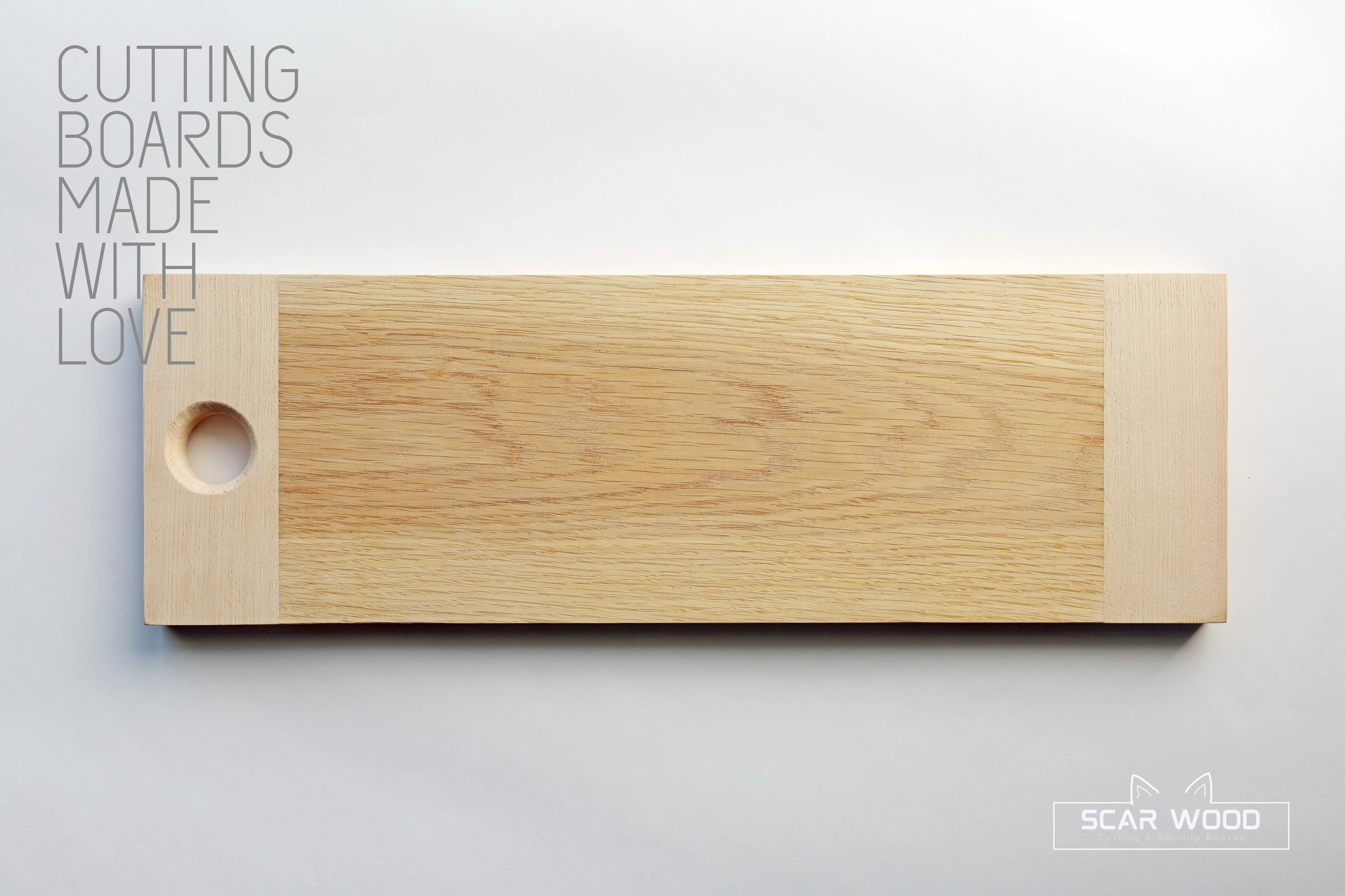 Large (53x17x2) Rectangular Oak Serving Board
