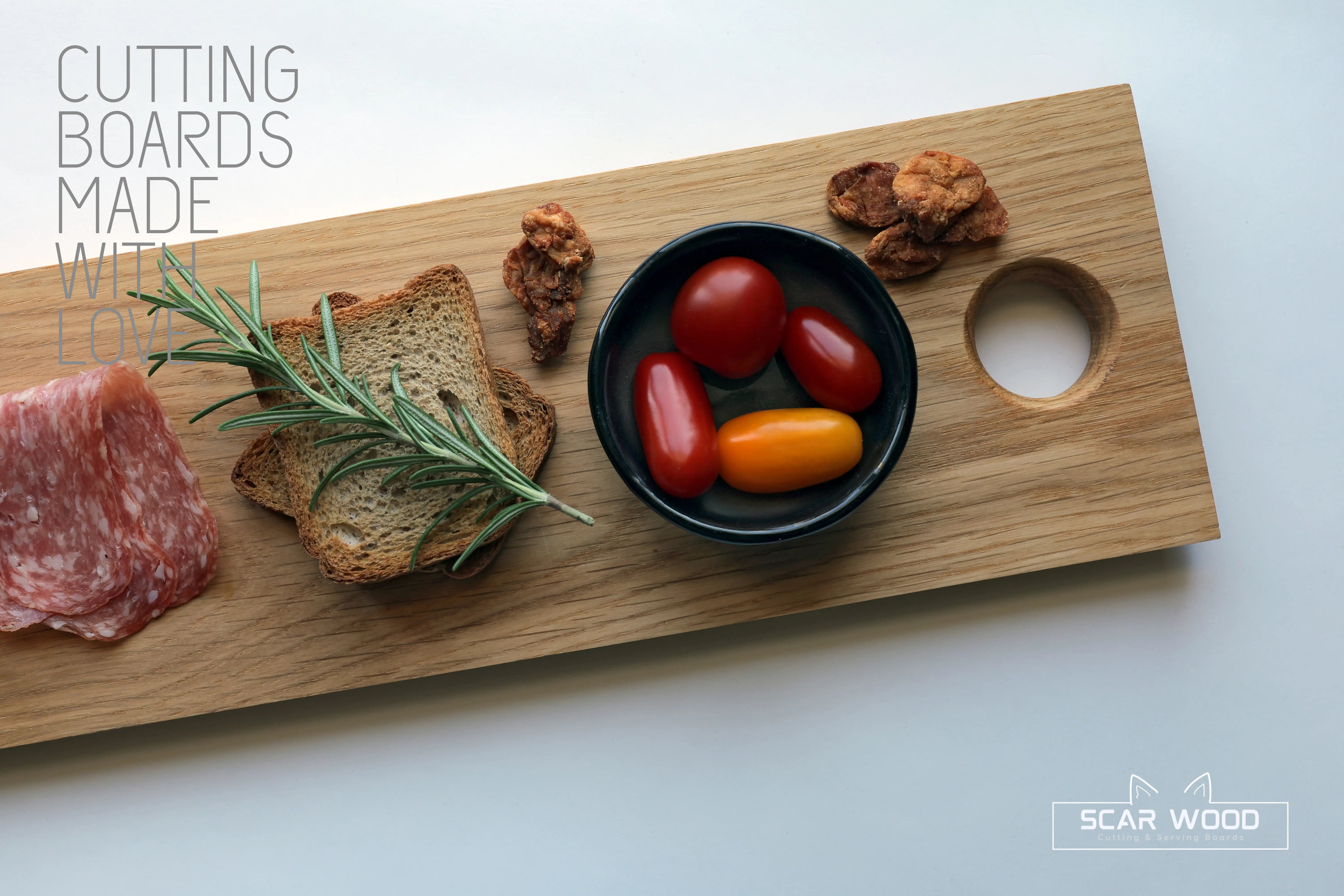 Large (62x13x1.5) Rectangular Oak Serving Board