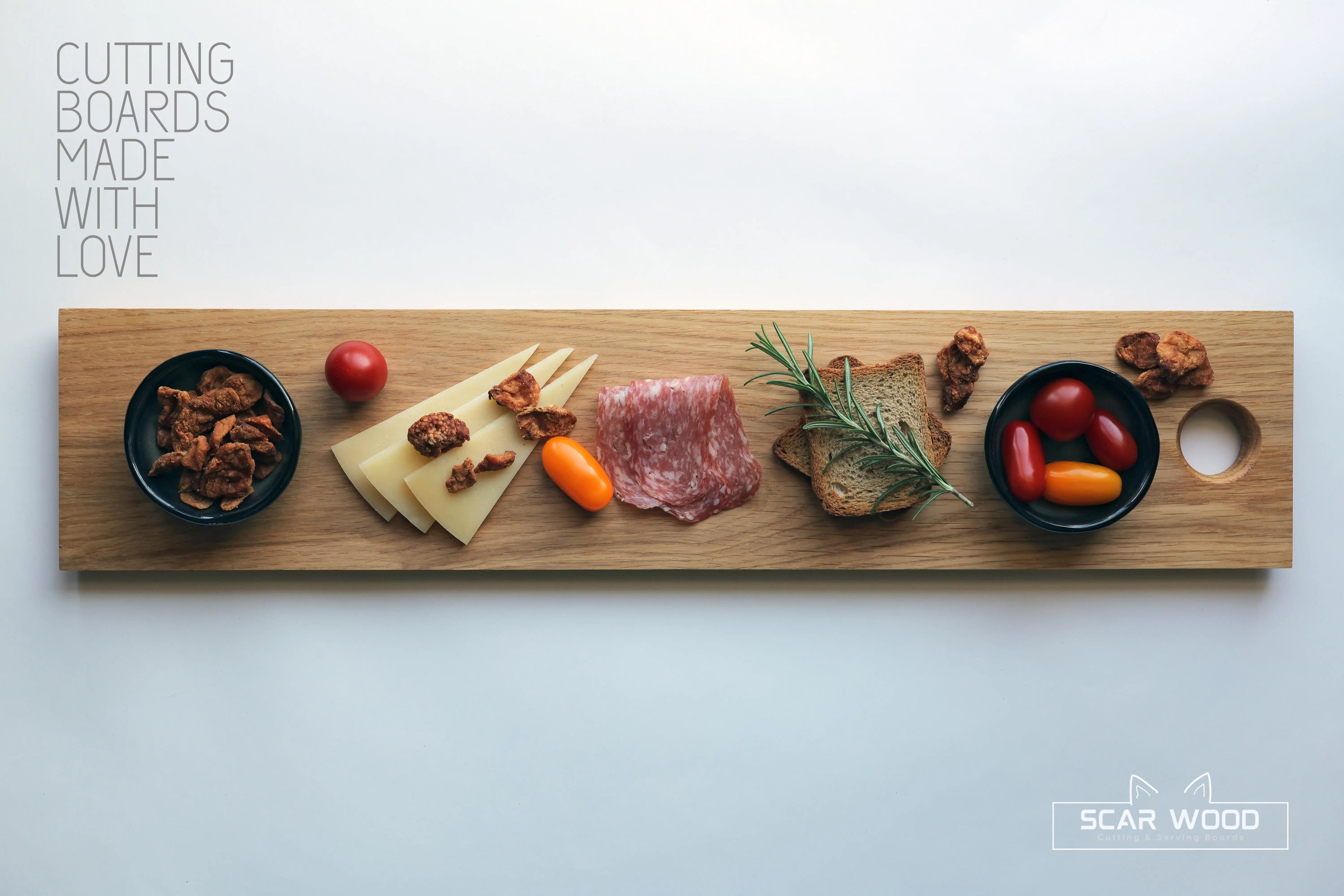 Large (62x13x1.5) Rectangular Oak Serving Board