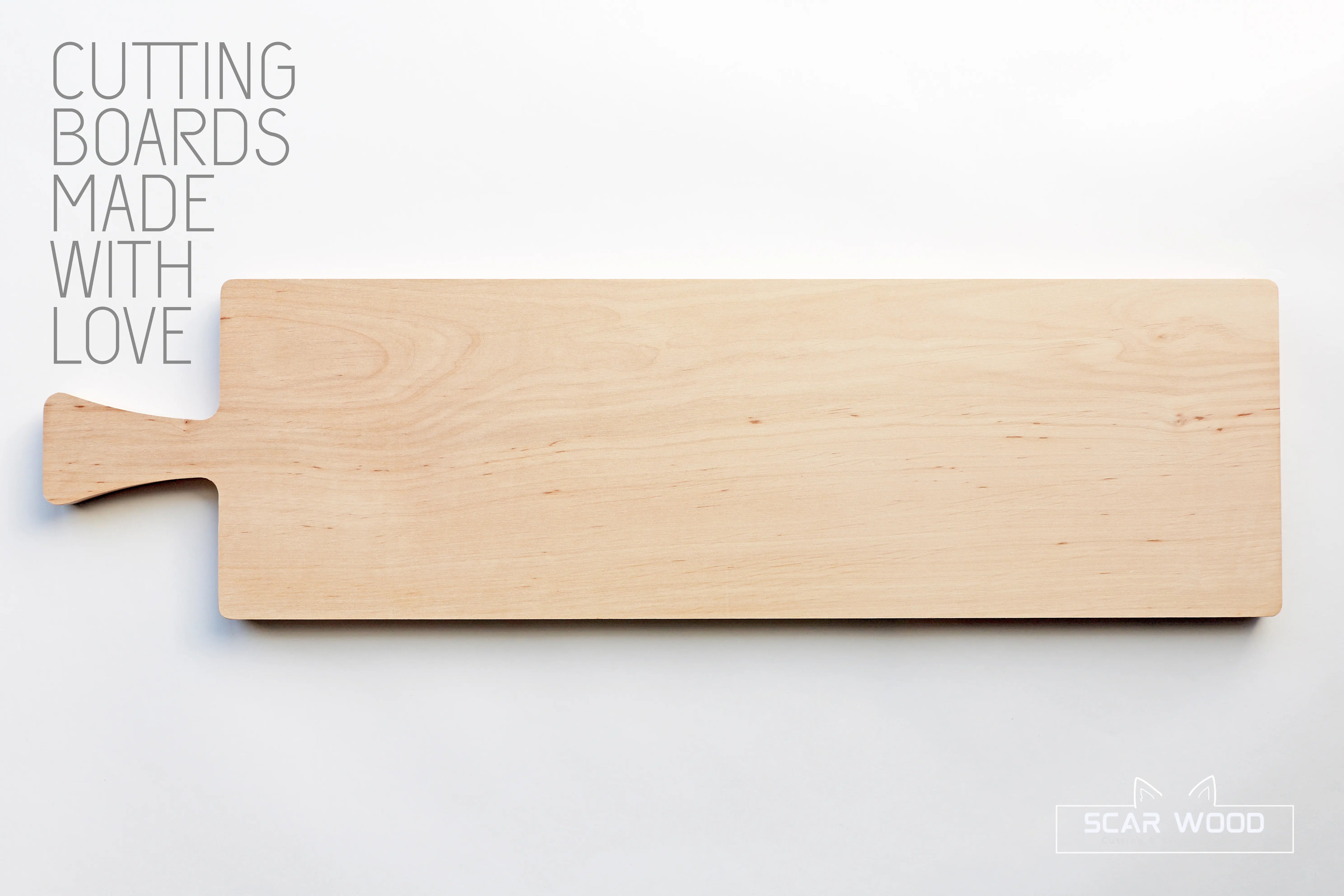 Large (55x15x2) Rectangular Beech Serving Board with Handle