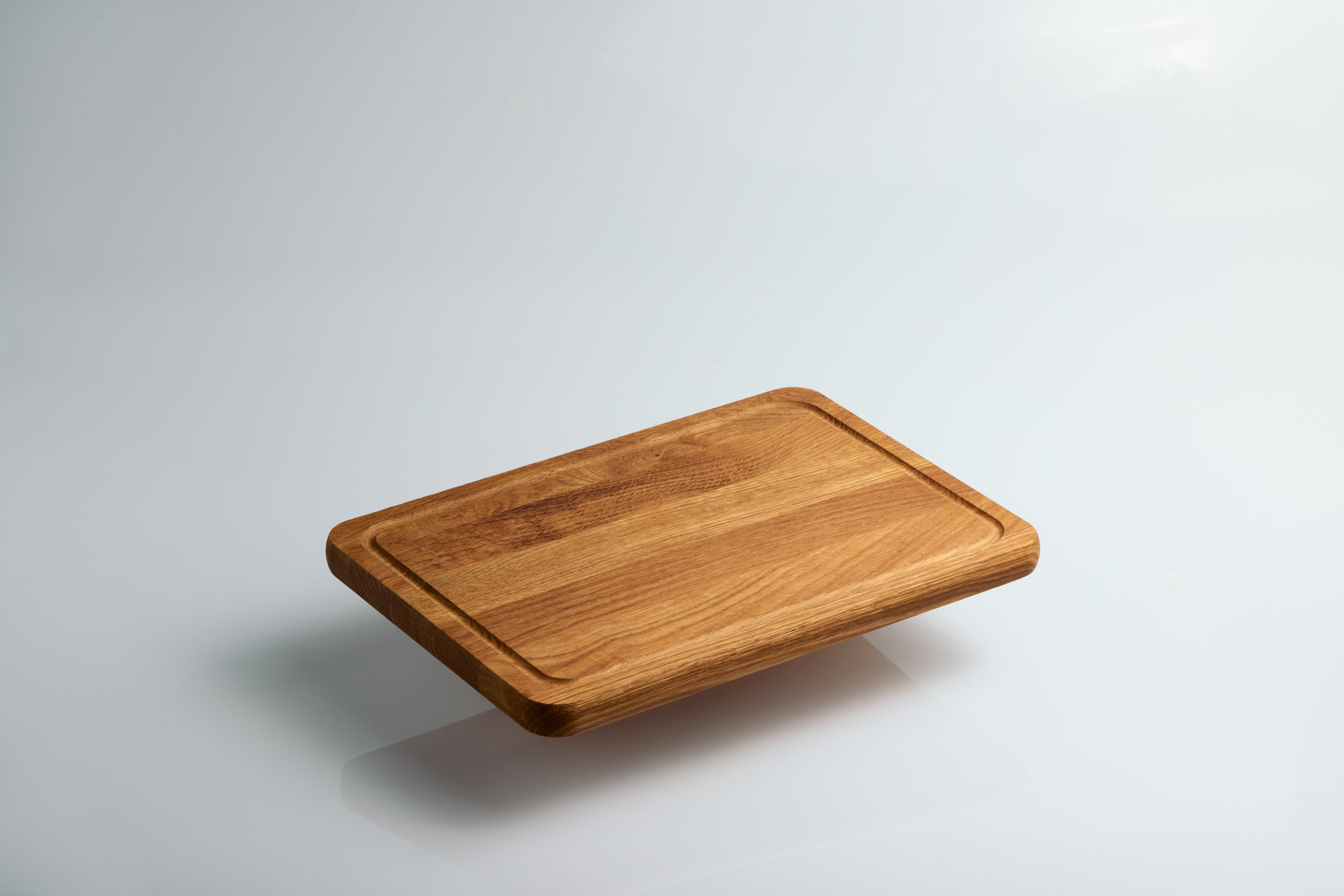 Rectangular Cutting Board with Groove - FSC® Oak 30x20x2 cm