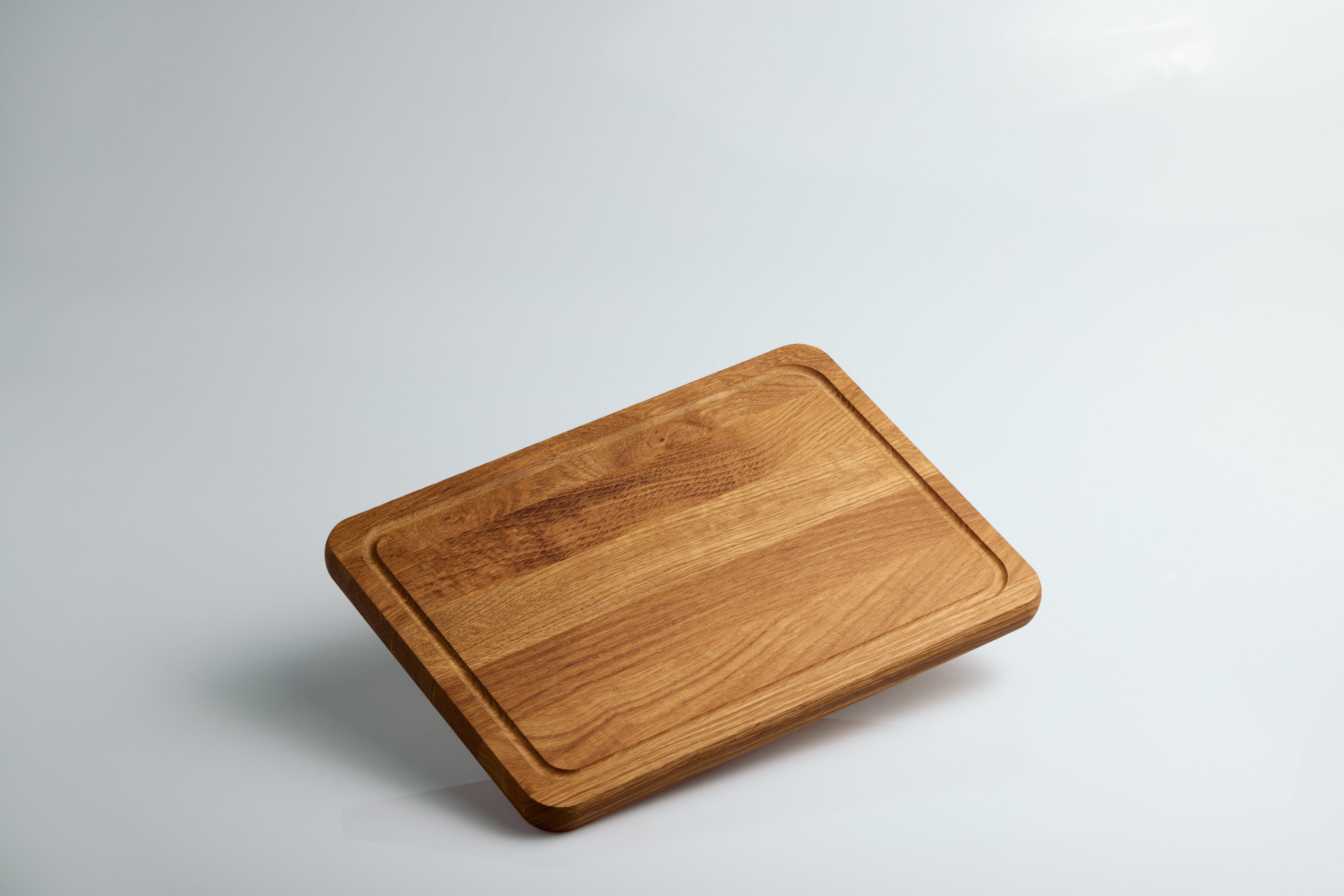 Rectangular Cutting Board with Groove - FSC® Oak 30x20x2 cm