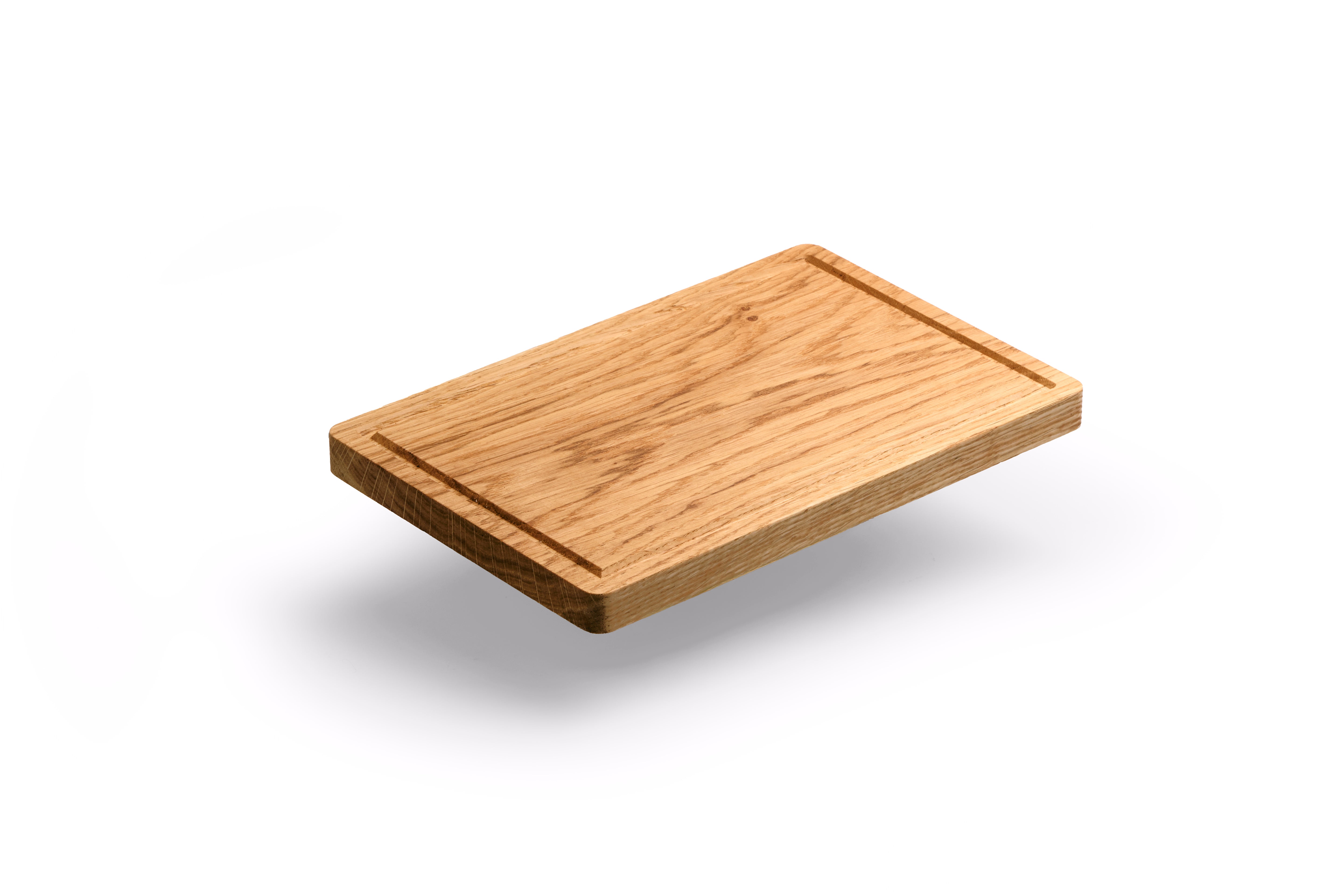 Rectangular Cutting Board with Groove - FSC® Oiled Oak 30x20x2 cm