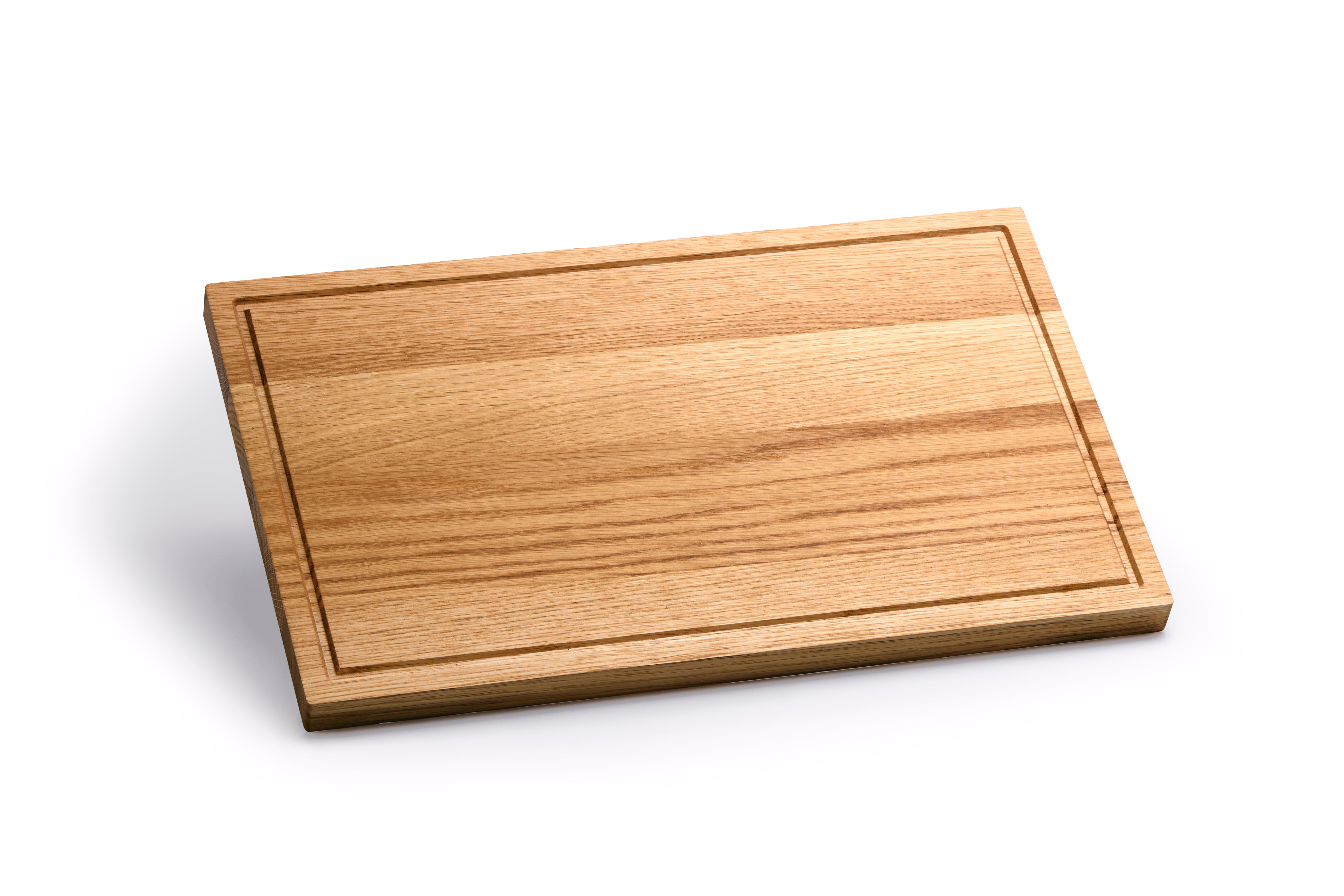 Rectangular Cutting Board with Groove - FSC® Oiled Oak 40x25x2 cm