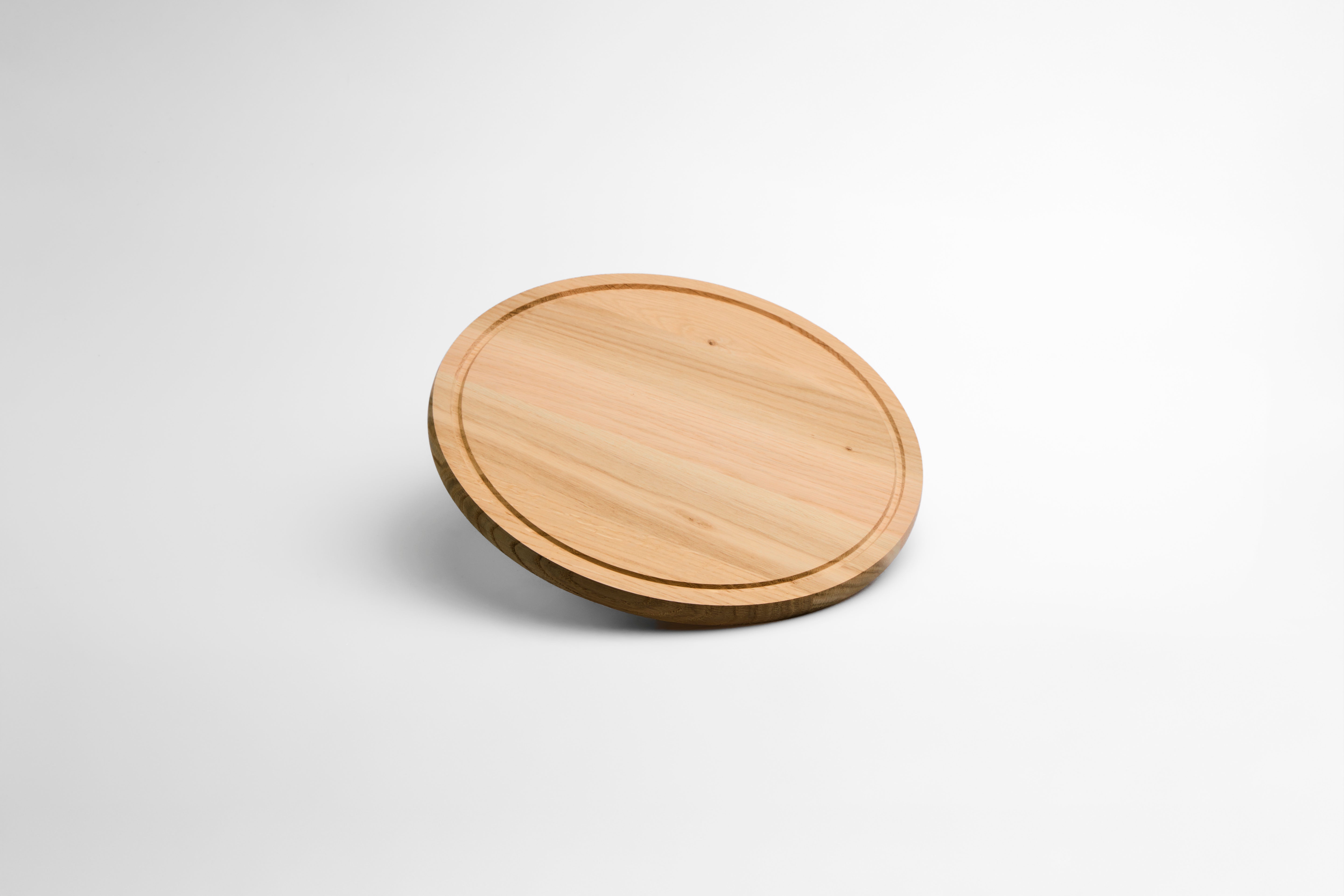 Round Cutting Board with Groove - FSC® Natur Oak 30cm