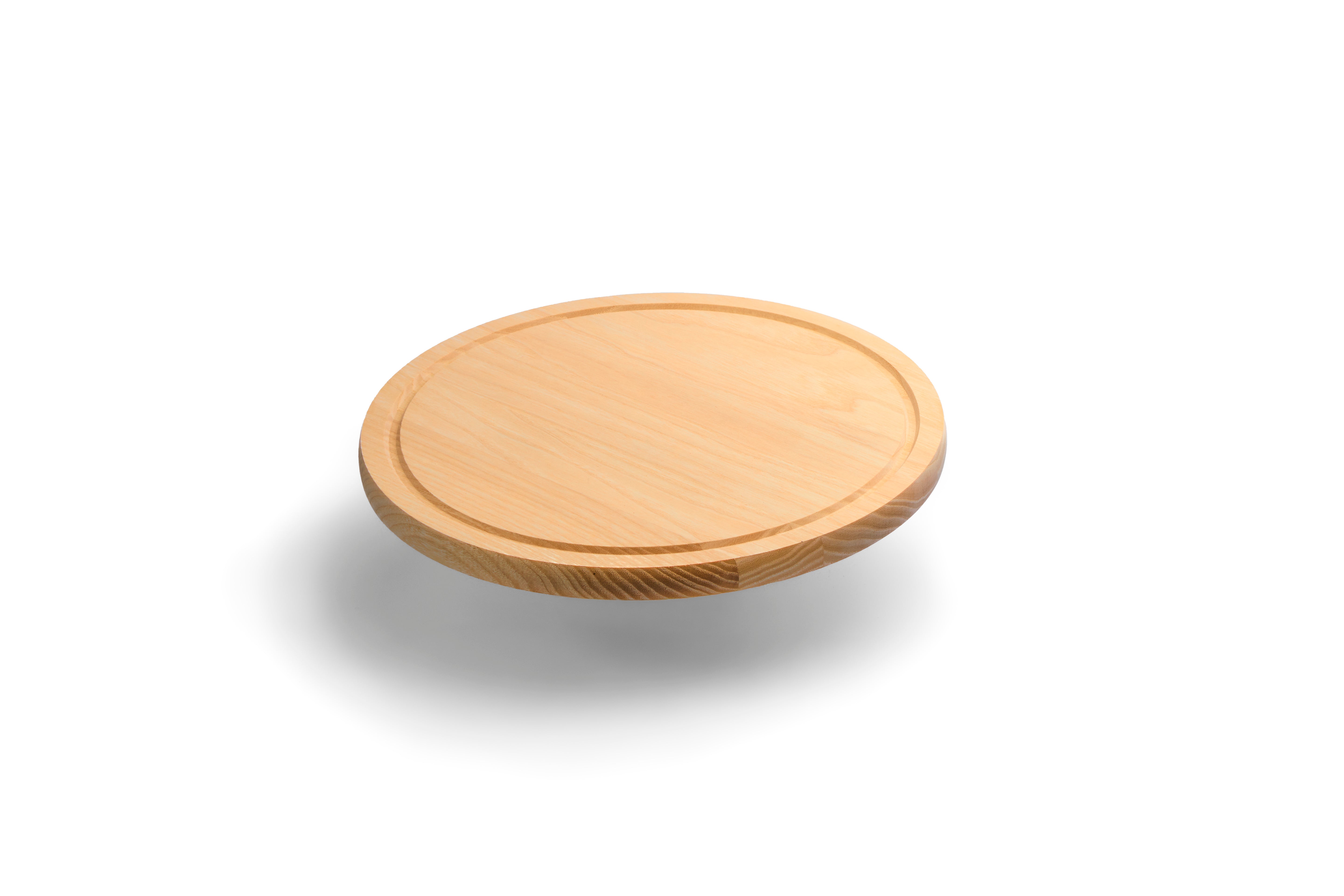 Round Serving Board with Groove - FSC® Ash 26cm