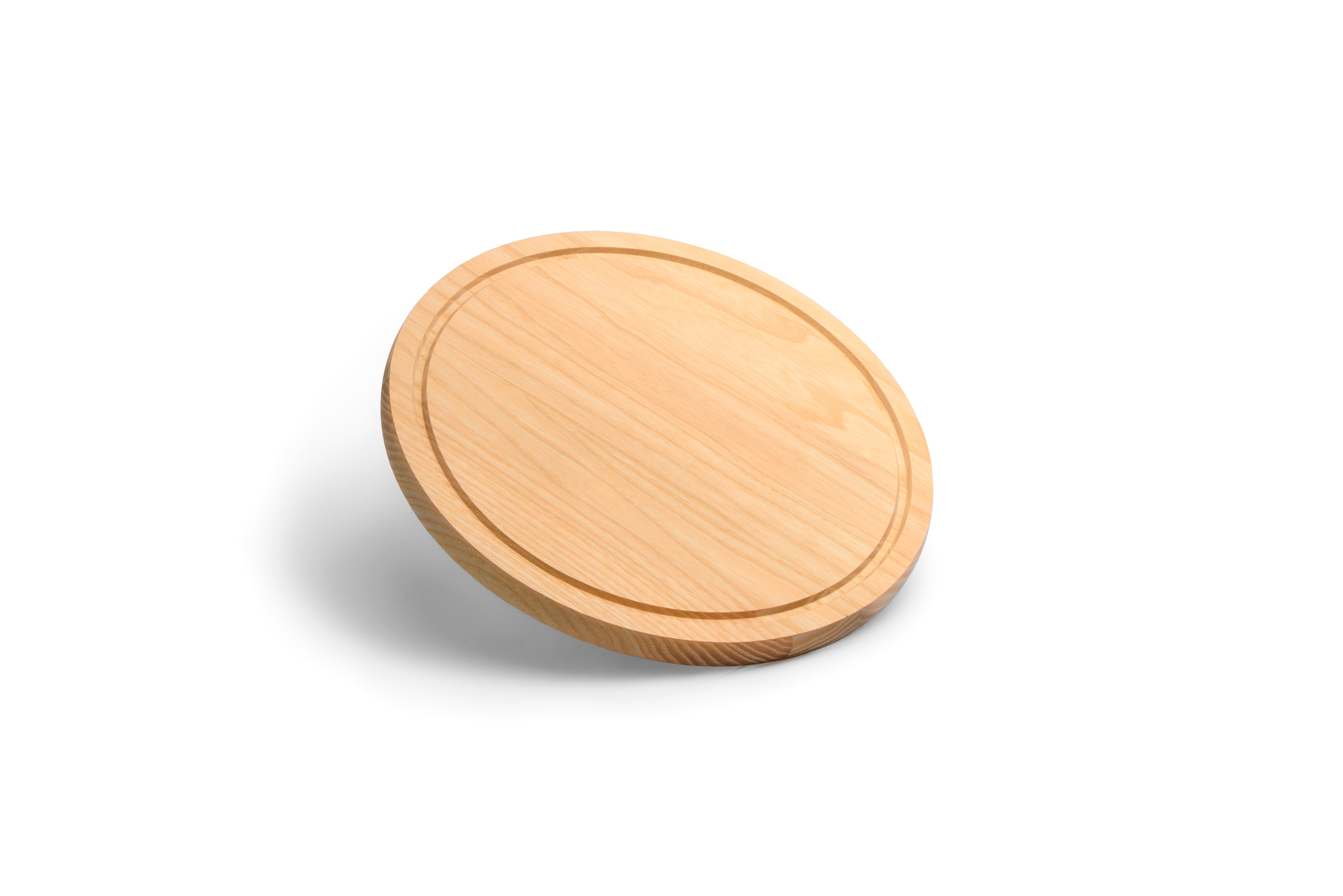 Round Serving Board with Groove - FSC® Ash 26cm