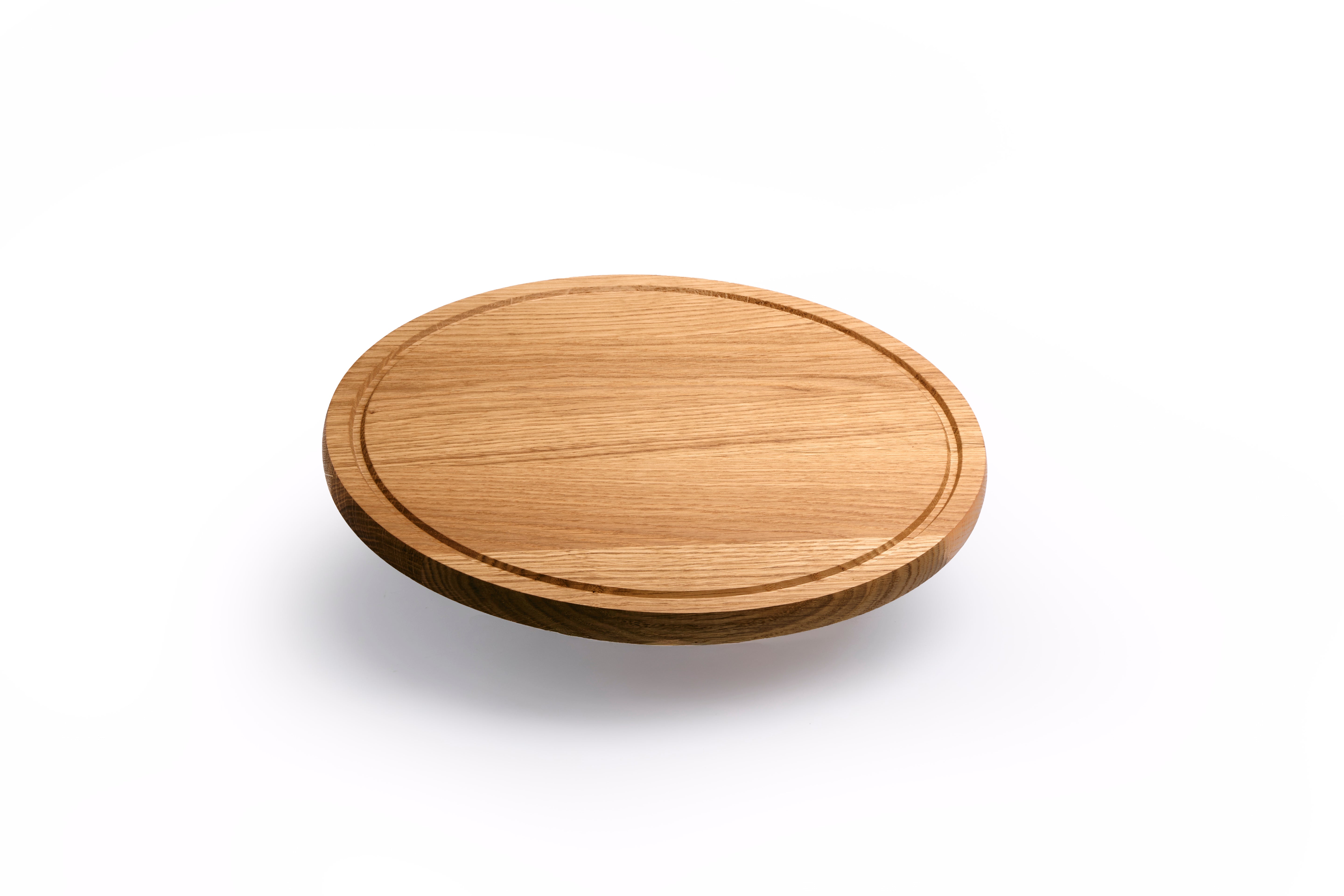 Round Cutting Board with Groove - FSC® Oiled Oak 30cm