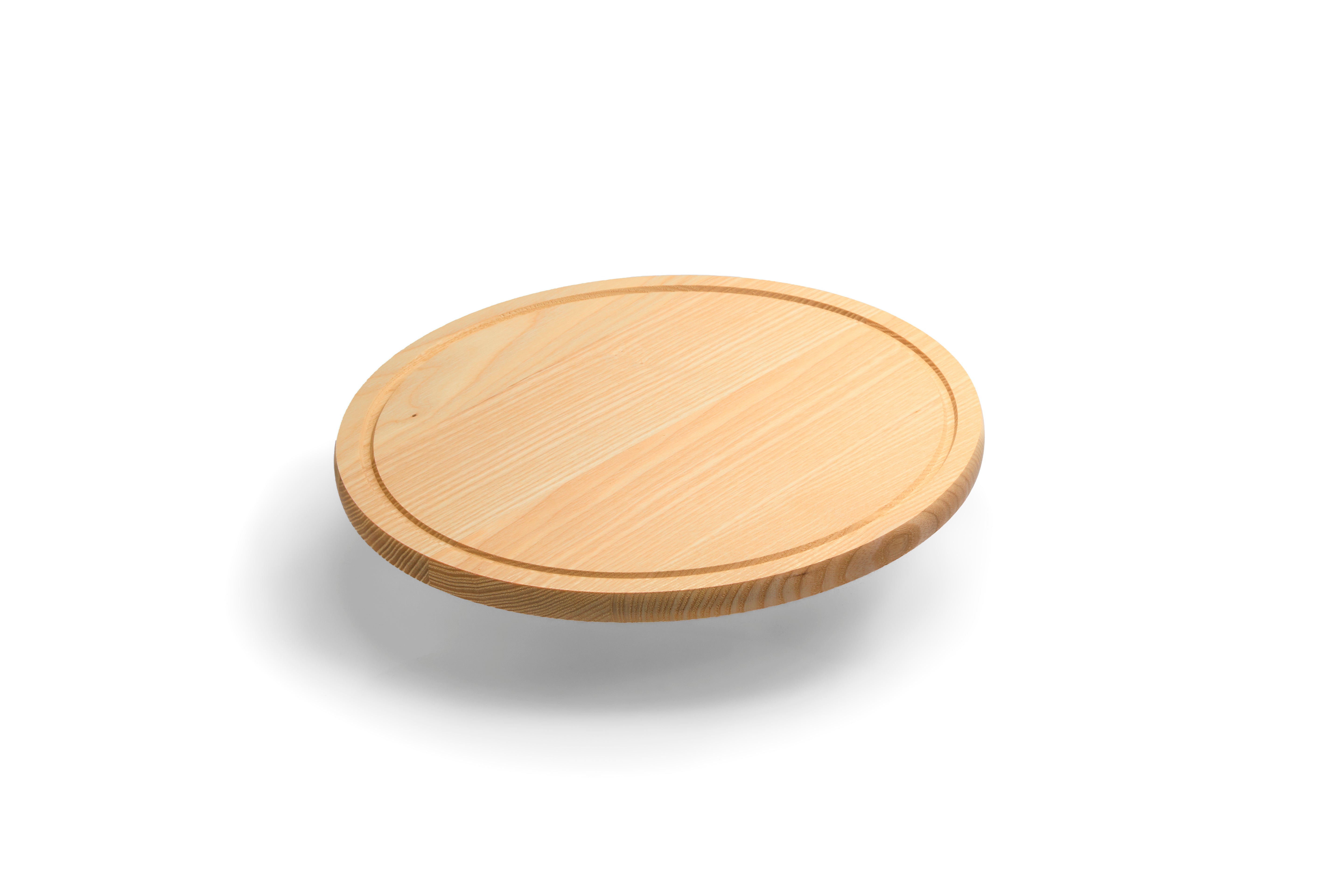 Round Serving Board with Groove - FSC® Ash 30cm