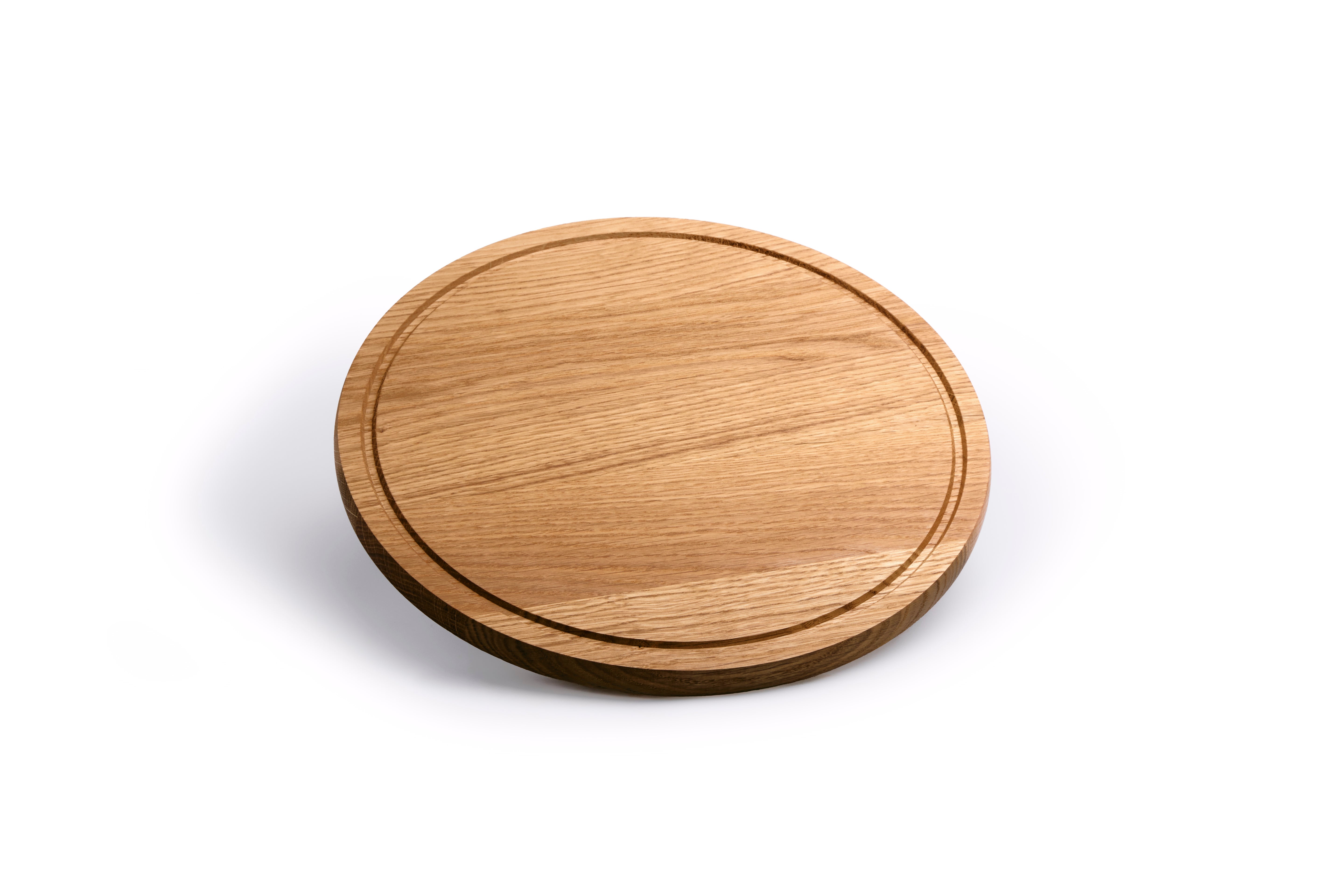 Round Cutting Board with Groove - FSC® Oiled Oak 30cm