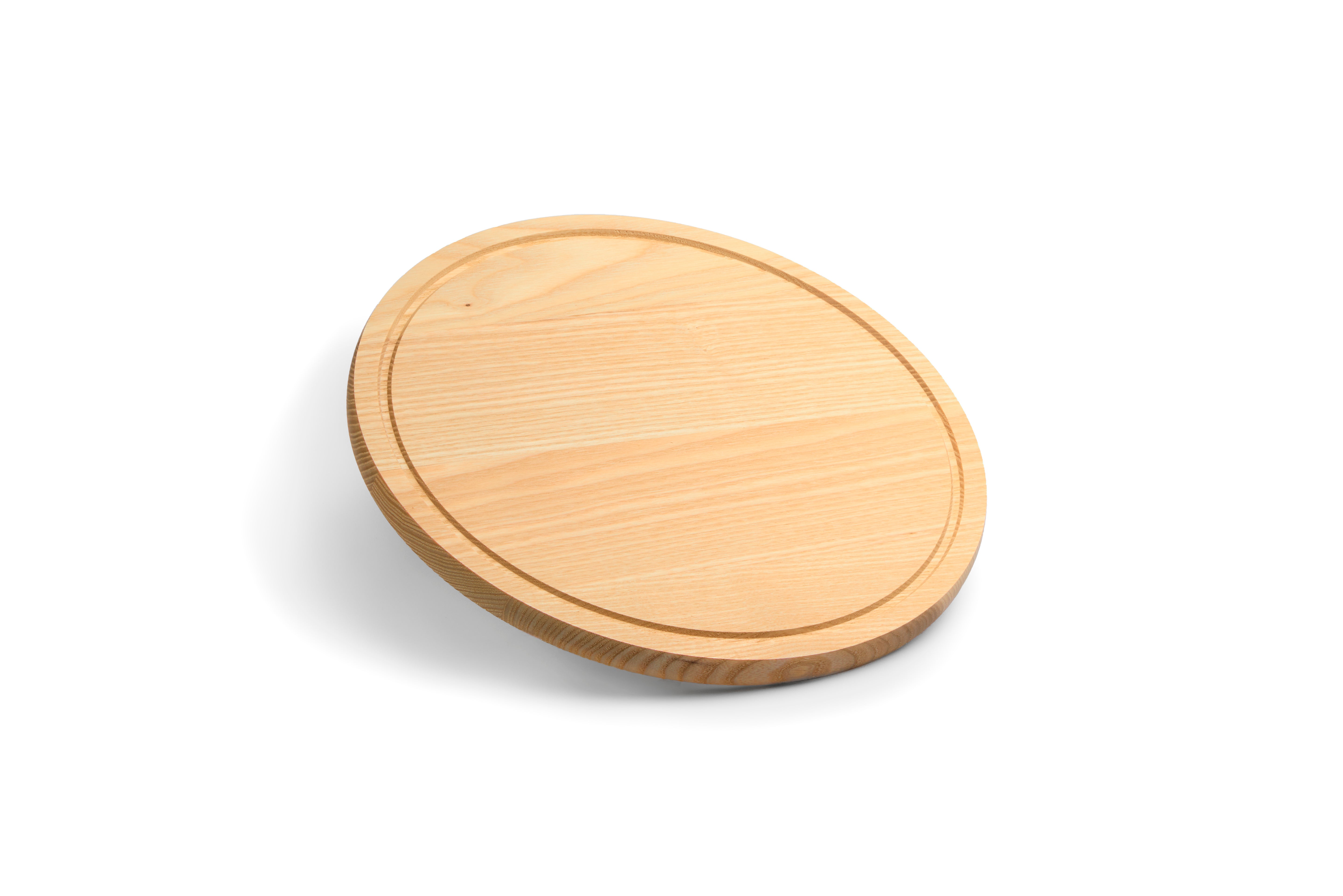 Round Serving Board with Groove - FSC® Ash 30cm