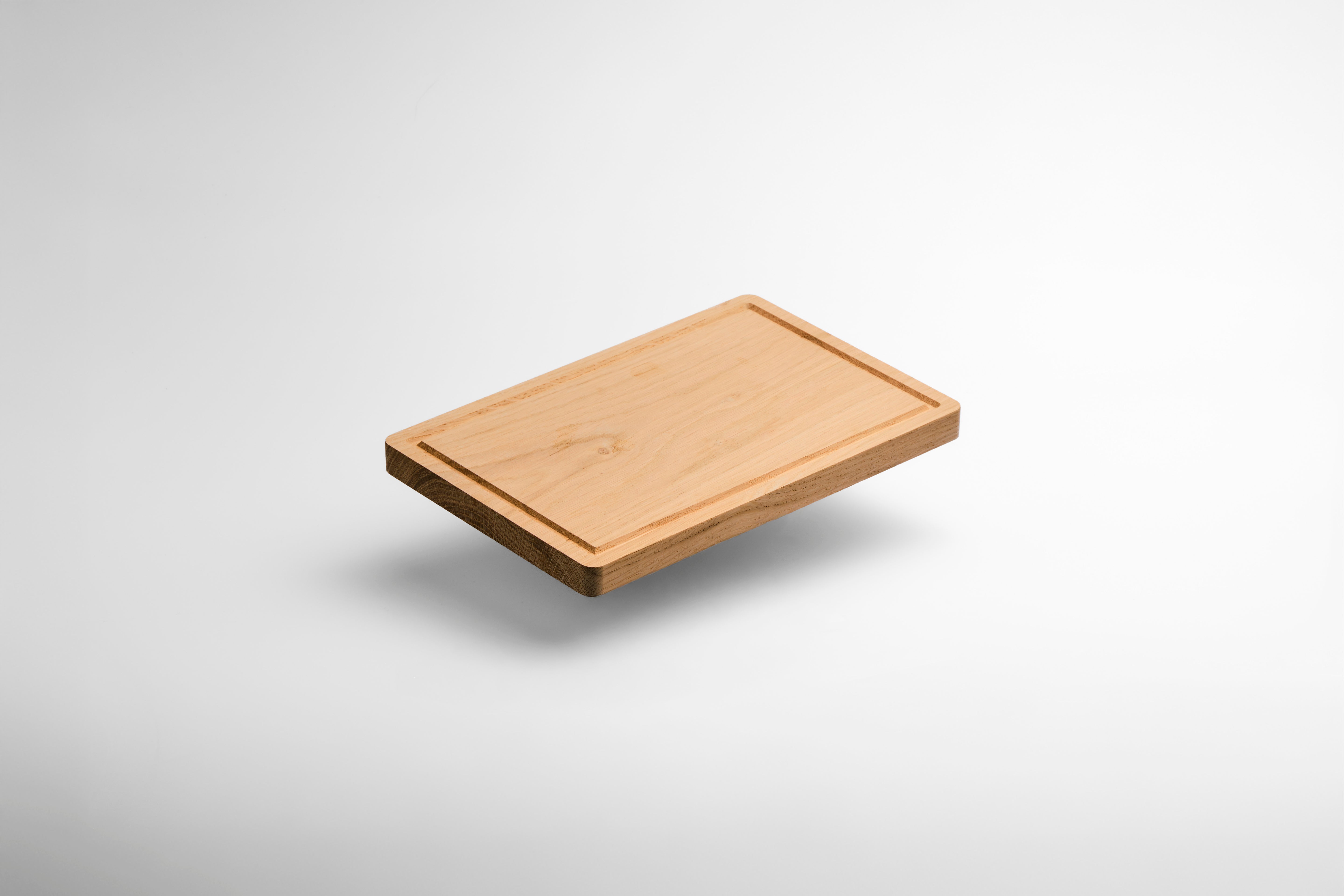 Rectangular Cutting Board with Groove - FSC® Natur Oak 30x20x2 cm