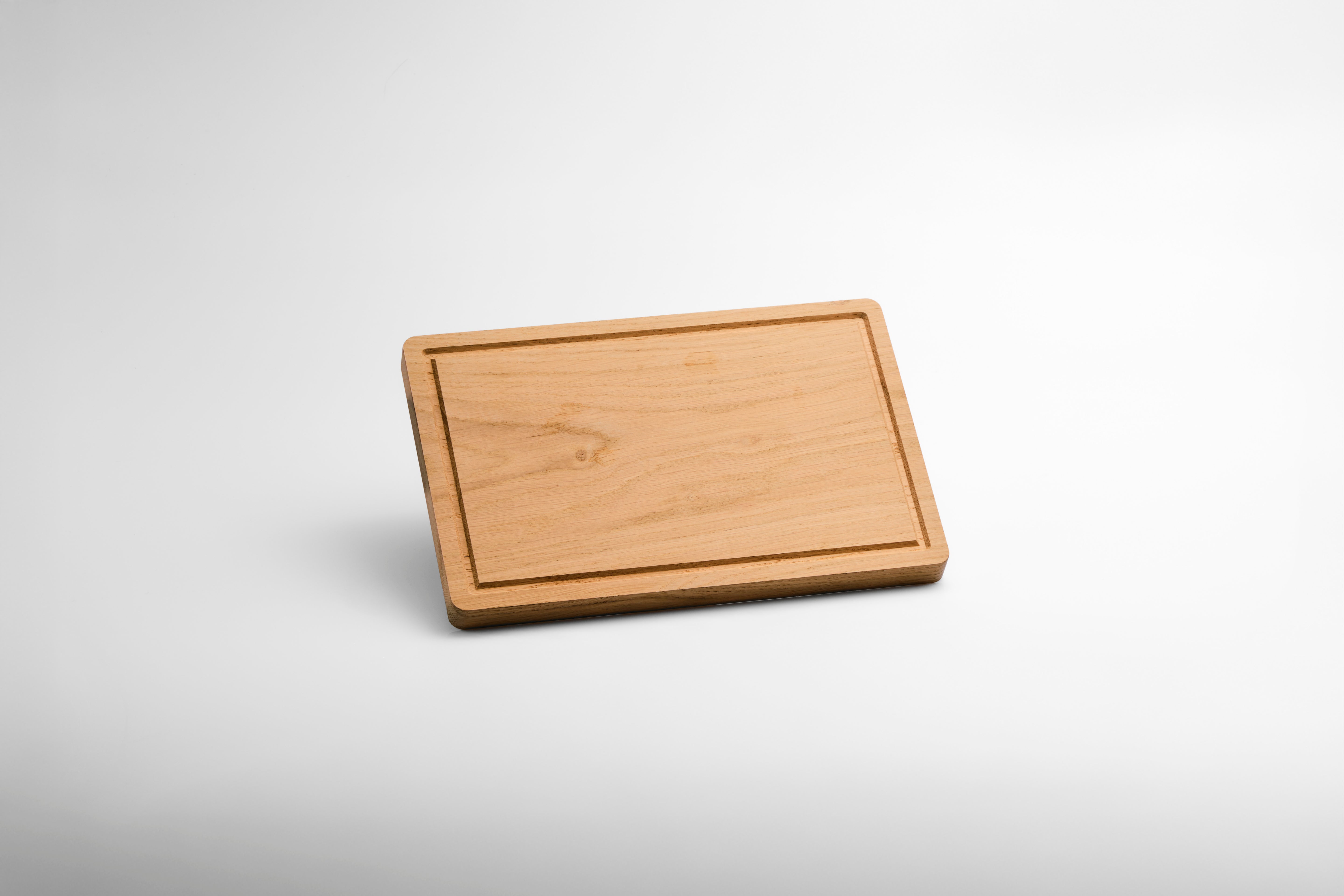 Rectangular Cutting Board with Groove - FSC® Natur Oak 30x20x2 cm